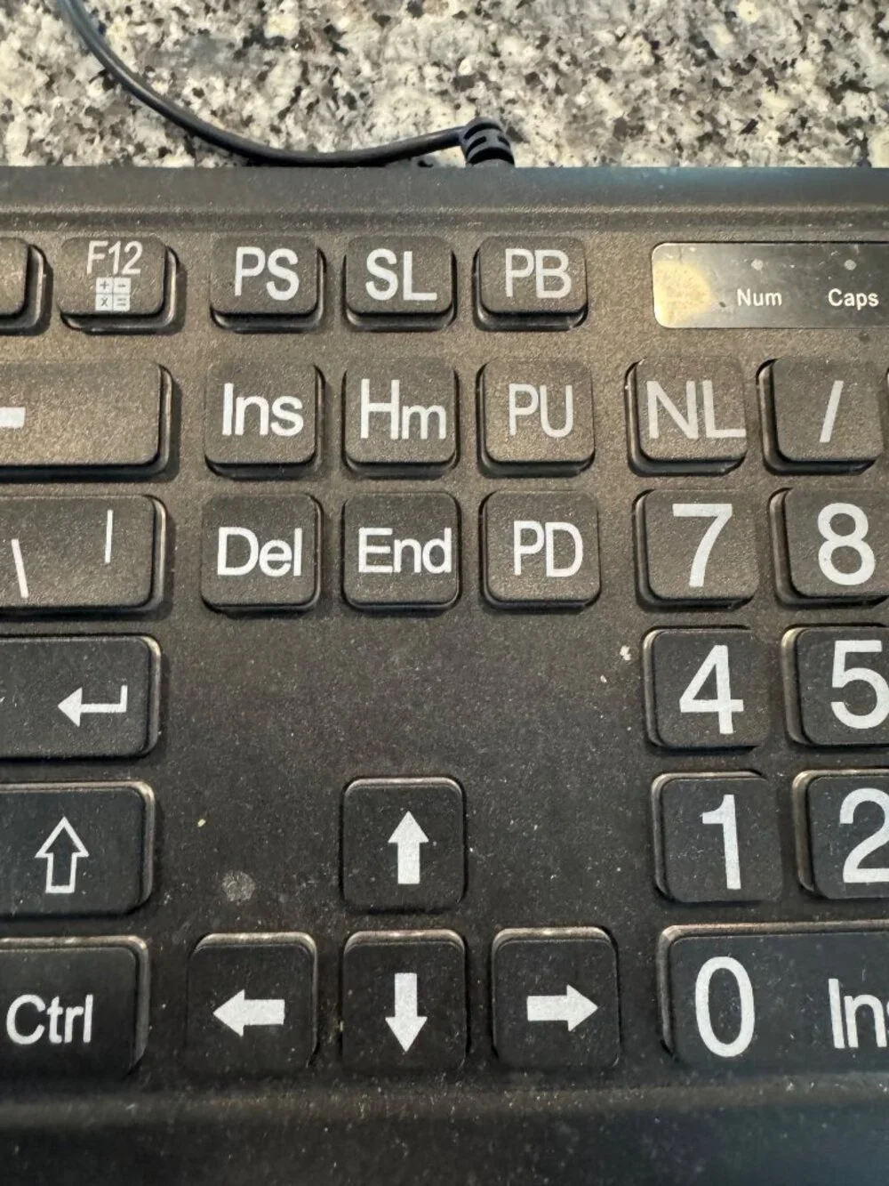 Wired Backlit 104-Key Keyboard With Numeric Keypad USB Connection Black